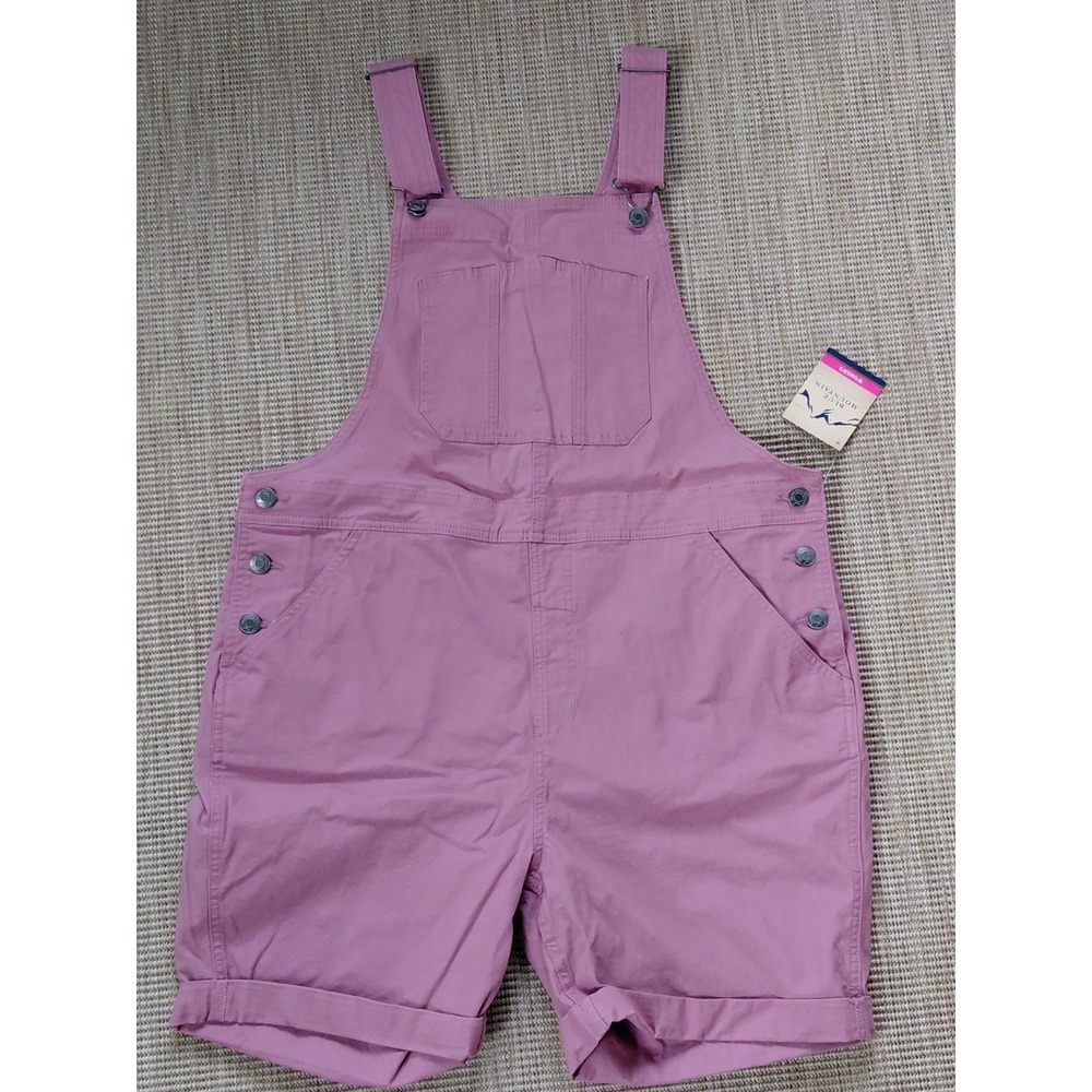 Blue Mountain BIB Canvas Shortall Mesa Rose - Pink - Large - NWT - 2424937
